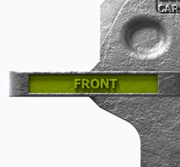 Close up of Cargo Care Solutions' Fully Automatic Twistlock visual indicator