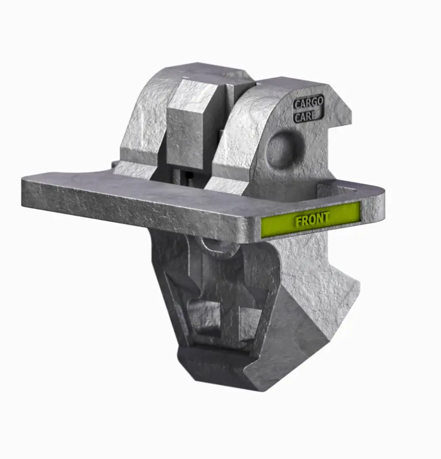 Cargo Care Solutions' Fully Automatic Twistlock floating in the air